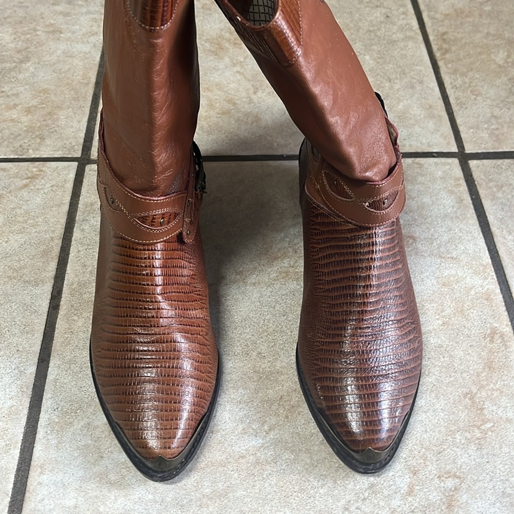 Rush Hour Vintage brown Leather Western Boots size 9B - Picture 6 of 13